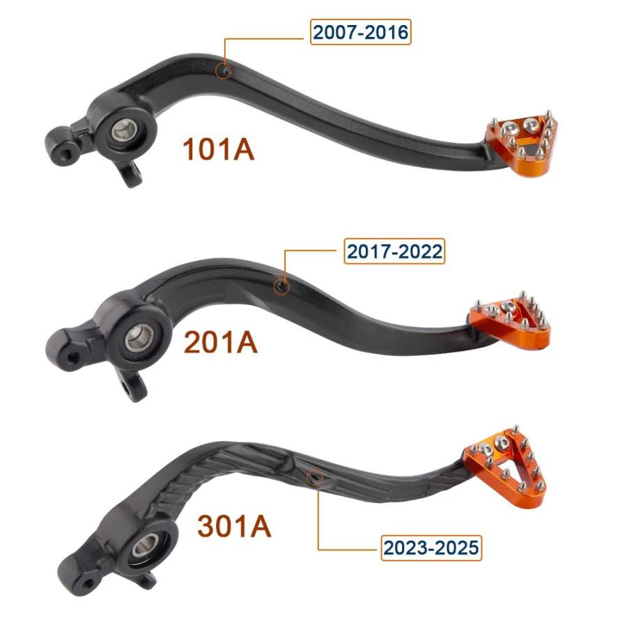 並行輸入品 リアフットブレーキレバー KTM SX SX-F 2007-2025 XC XC-F