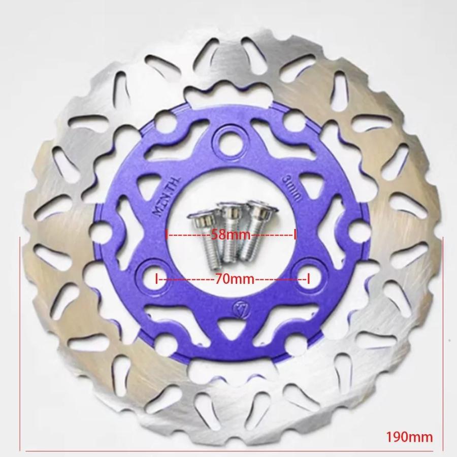 並行輸入品 ブレーキディスクローターオートバイアルミ 190 MM 200 MM 220 MM 3 穴ピッチング 58 MM 70 MMディスク_16