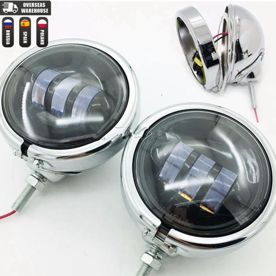 並行輸入品 4-1/2 インチオートバイ LED 補助フォグパッシングライト