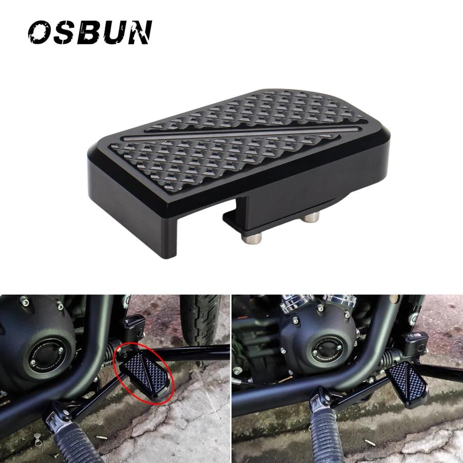 並行輸入品 1 PC 黒オートバイリアブレーキペダル引伸フットブレーキ