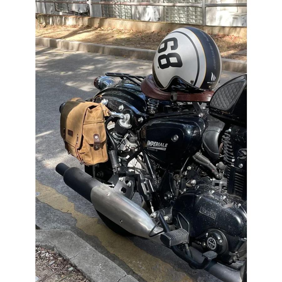 並行輸入品 ヴィンテージオートバイバックパック防水キャンバスレザー