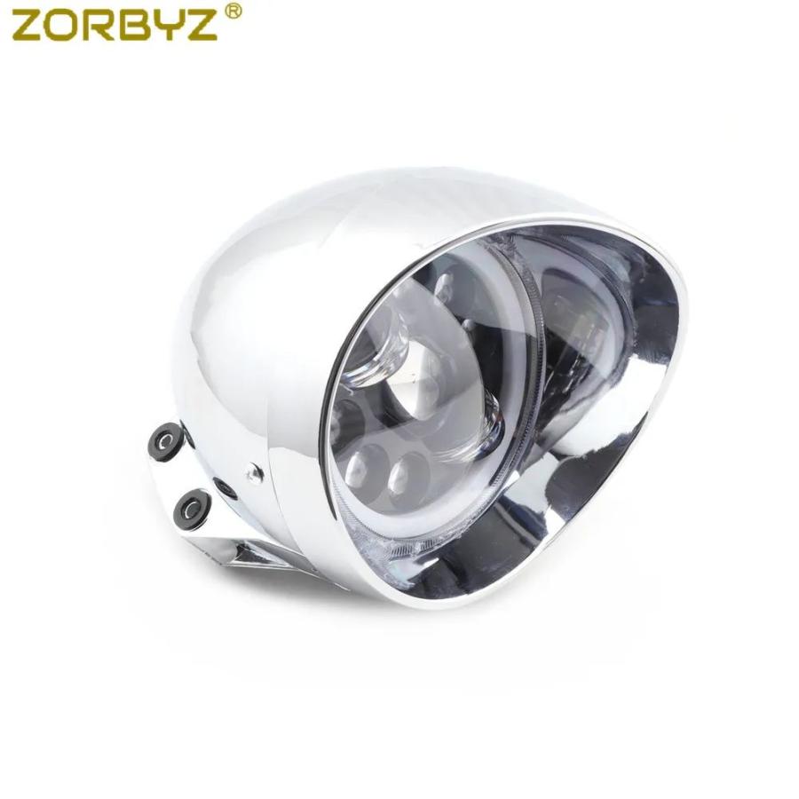 並行輸入品ZORBYZ バイク用 LED クローム 6.5インチ バレットヘッド