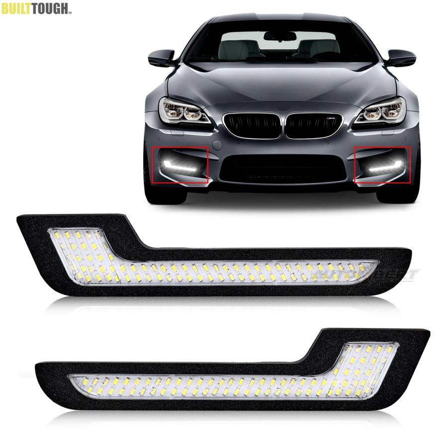並行輸入品汎用デイタイムランニングライト LED ホワイトライト L字型