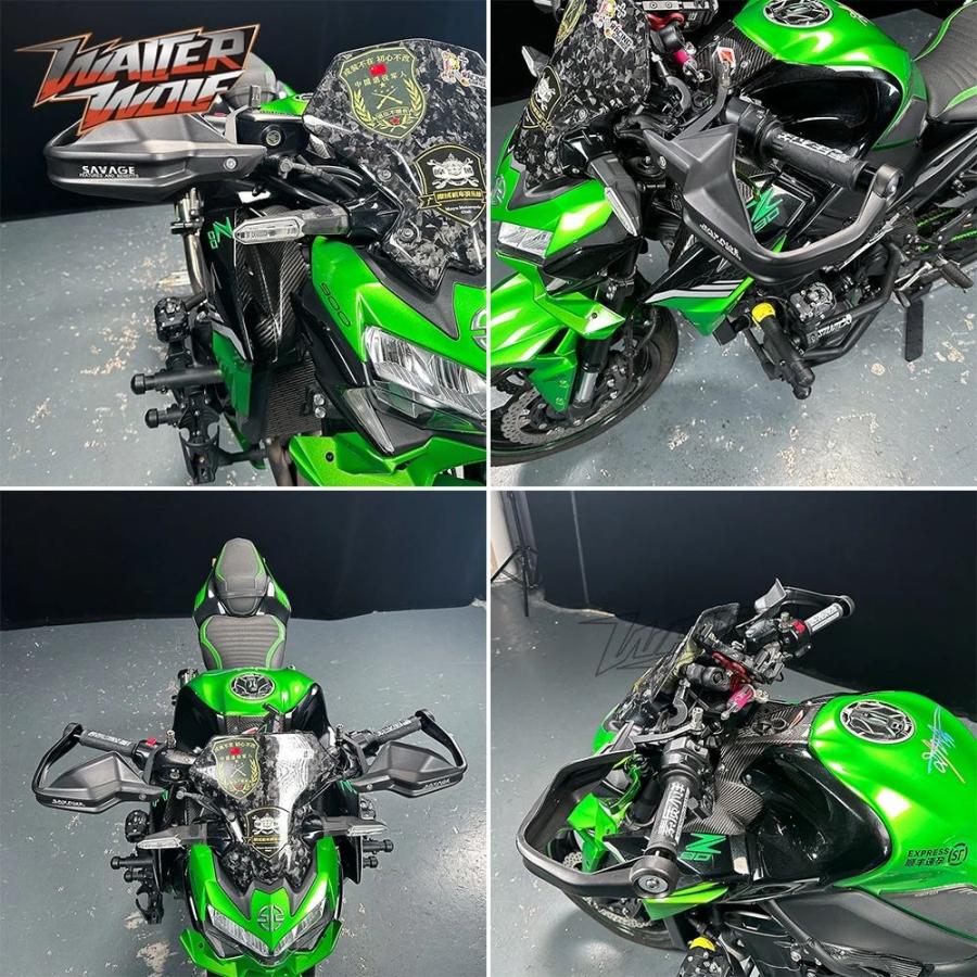 並行輸入品2024 KAWASAKI Z900 ZR900 ハンドガード ハンドルバー