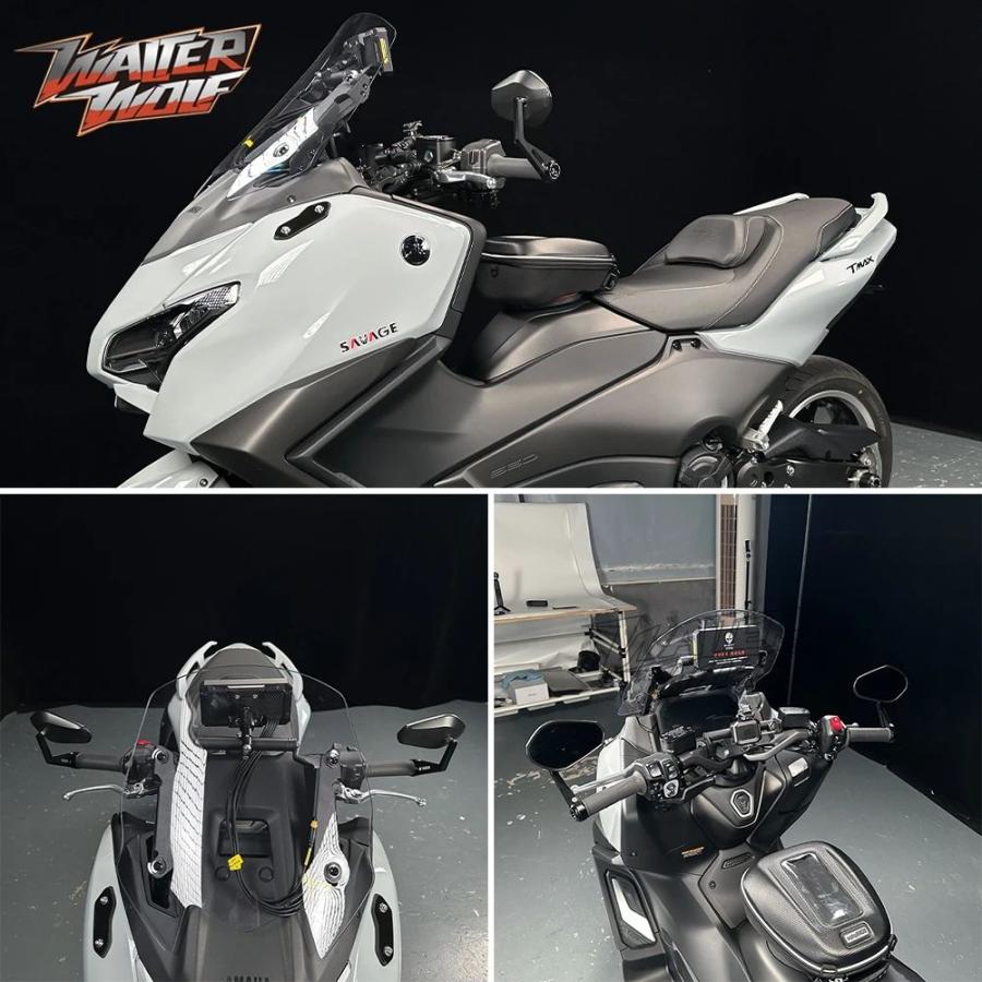 並行輸入品2025 T-MAX 560 E9 EMARK ハンドルバー バーエンド バック