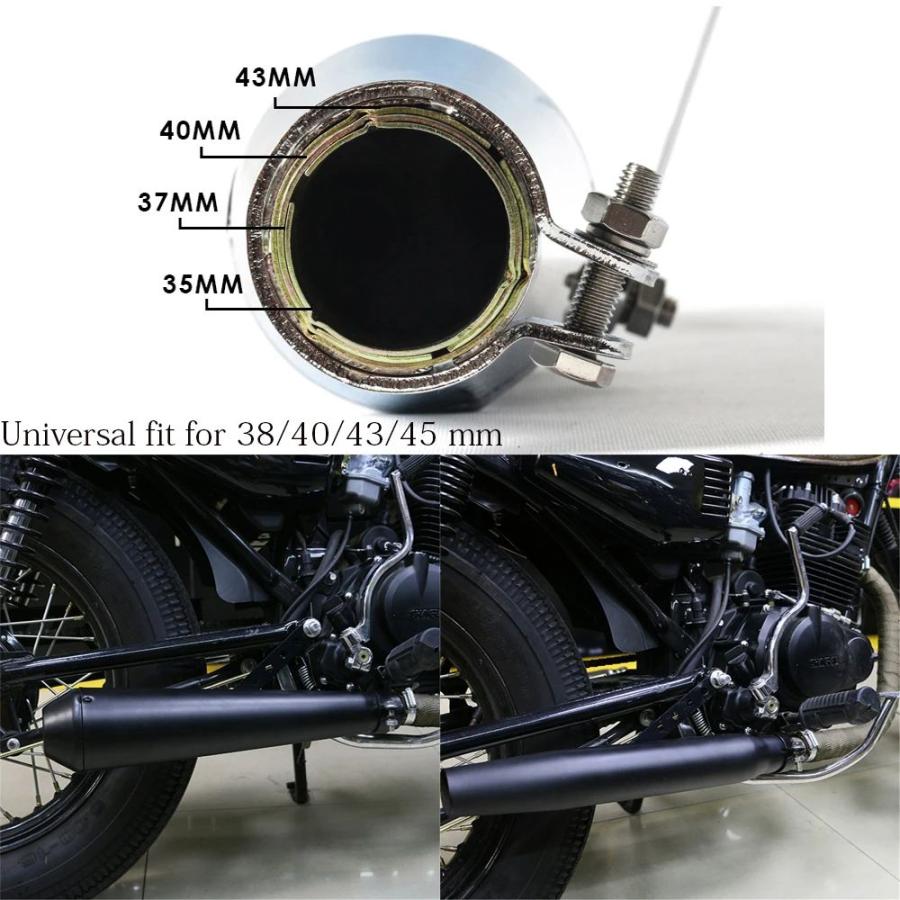並行輸入品38/40/43/45MM レトロカフェレーサーバイクマフラーパイプ