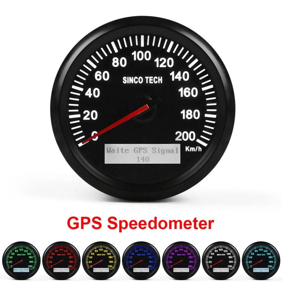 並行輸入品汎用 85MM GPS スピードメーター ゲージ 200KM/H 車 