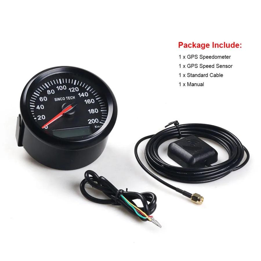 並行輸入品汎用 85MM GPS スピードメーター ゲージ 200KM/H 車 