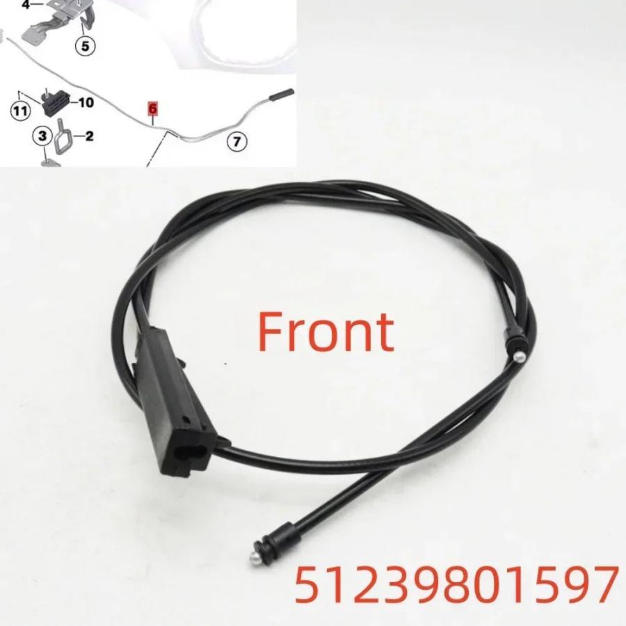 並行輸入品エンジンボンネットフードロックラッチリリースケーブルワイヤーハンドル1セット BMW MINI COUNTRYMAN R60 2009-2016 PACEMAN R61