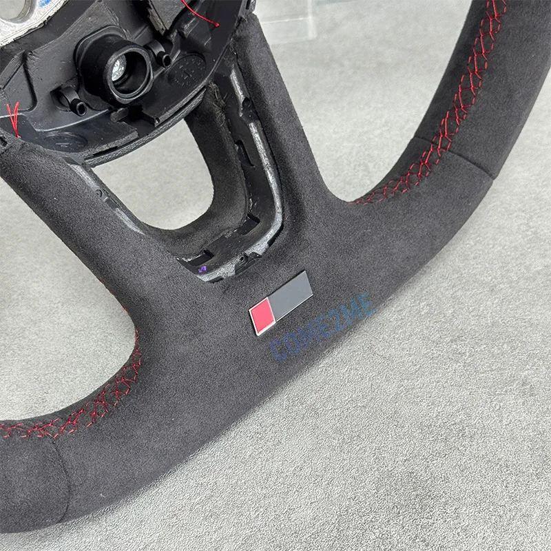 並行輸入品オールブラックスタイル レッドステッチ アルカンターラ