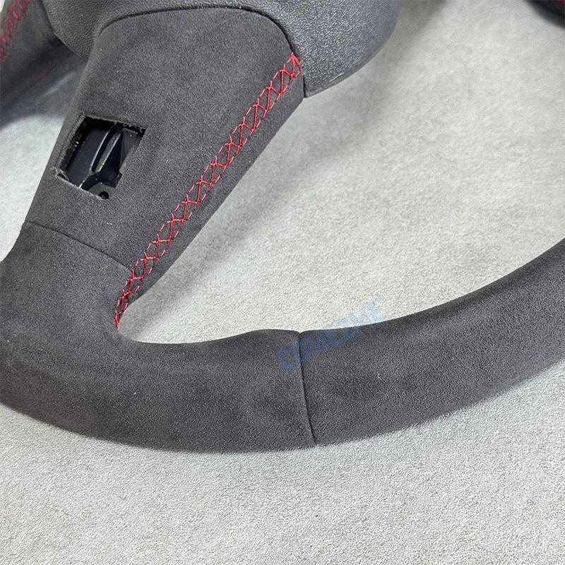 並行輸入品オールブラックスタイル レッドステッチ アルカンターラ