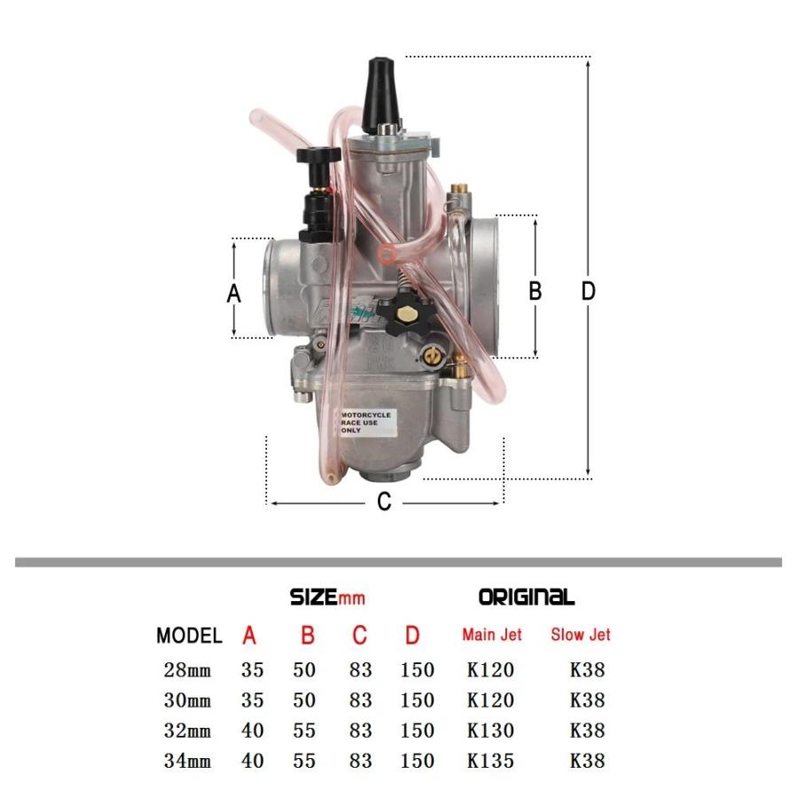 並行輸入品 PWK 24 26 28 30 32 34 MMパワージェットレーシングバイク