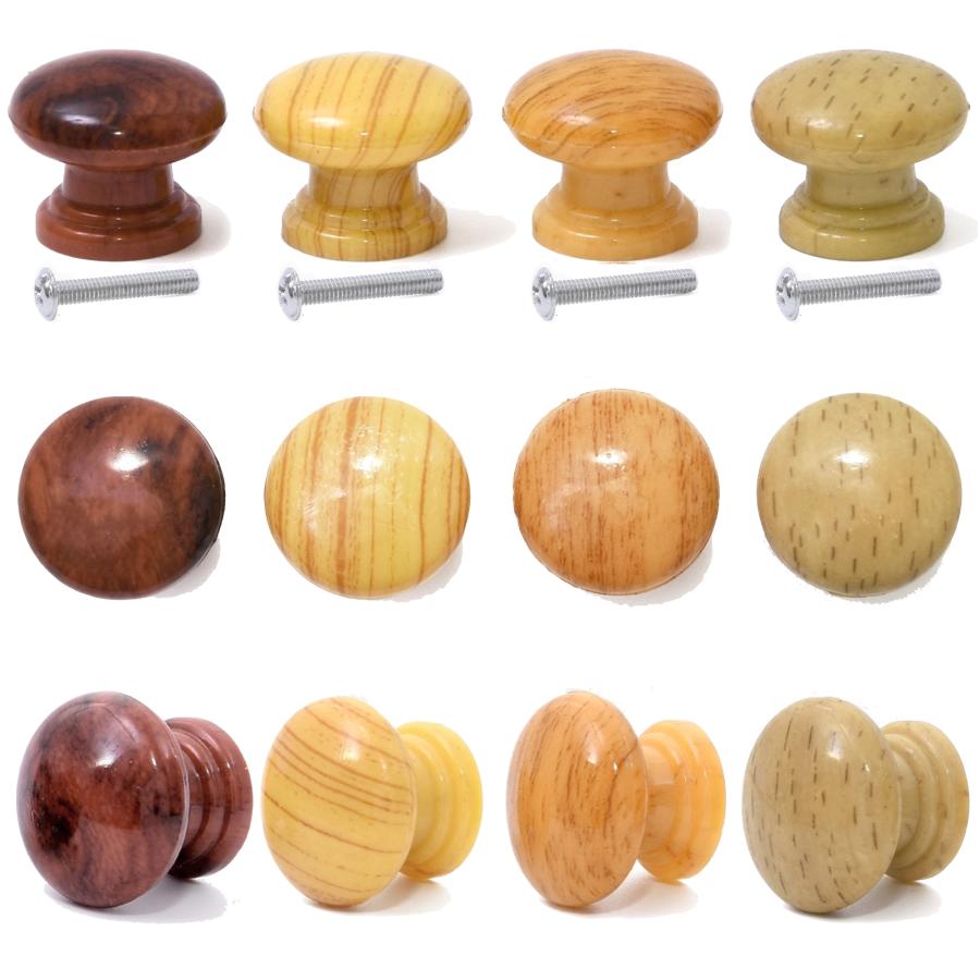Pstyle. 取っ手 つまみ 木目 引き出し タンス 家具 扉 ノブ 10個セット