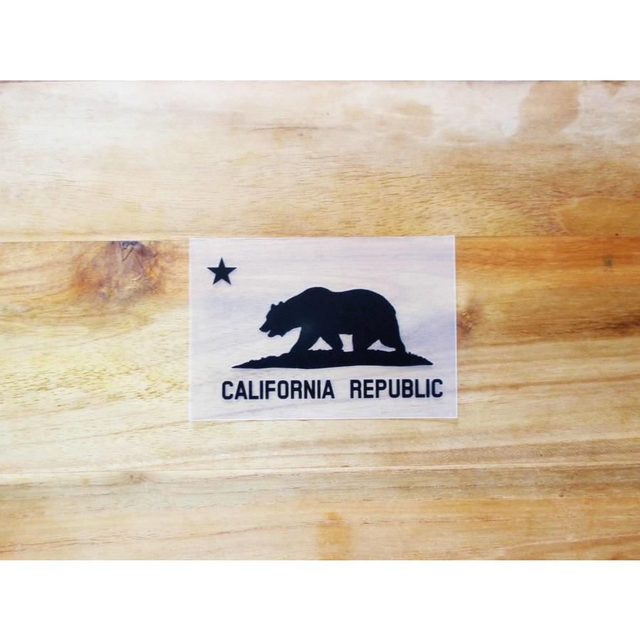 CALIFORNIA REPUBLIC 黒 黒星XS 3枚組 ステッカー 車 かっこいい ブランド おしゃれ ウォールステッカー バイク 西海岸 熊 星 サーフィン カリフォルニア surf