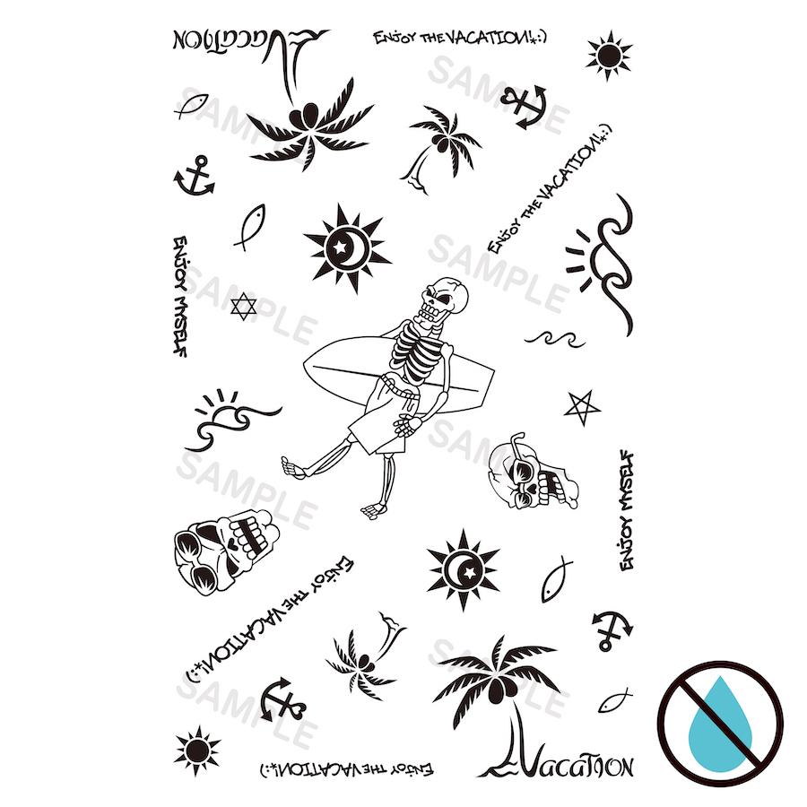 Opt 2 水なしで貼れる 2枚組 タトゥーシール Fake Tattoo ボディシール ワンポイント おしゃれ フェス イベント 野外 パーティー ガイコツ ヤシの木 韓国 Opt2 Ptドリームボックス 通販 Yahoo ショッピング