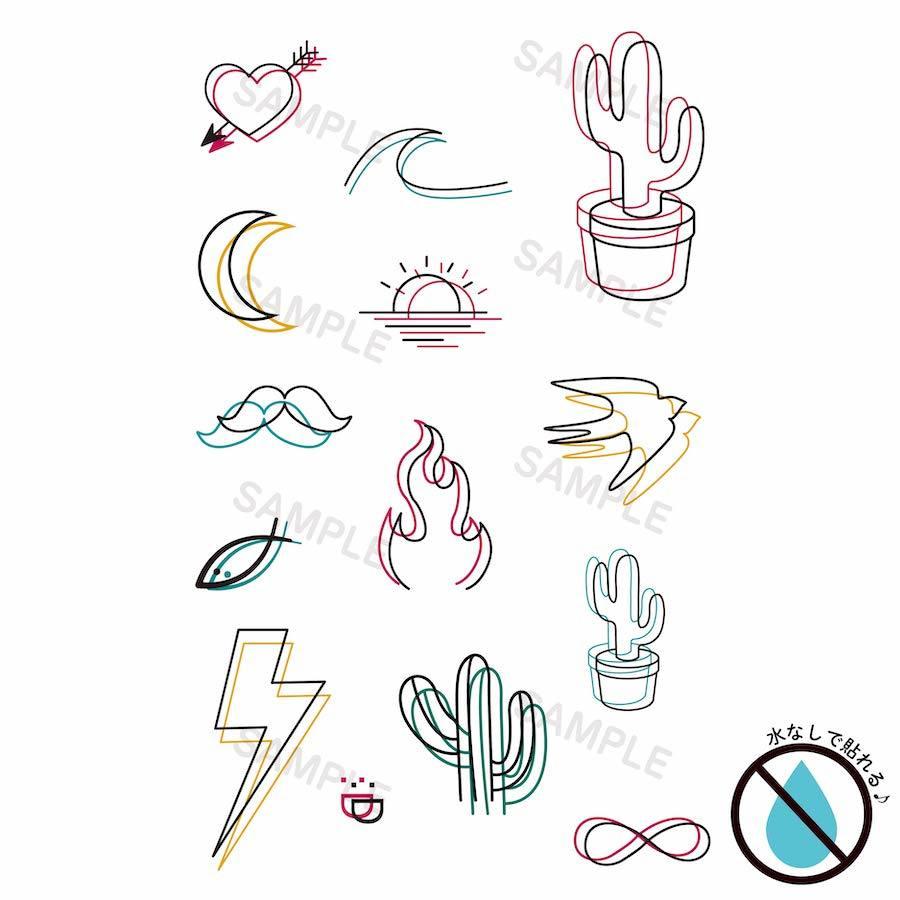 Opt 21 水なしで貼れる 2枚組 タトゥーシール Fake Tattoo ボディシール ワンポイント シンプル ぶれタトゥー 波 韓国 おしゃれ フェス イベント 野外 ライブ Opt21 Ptドリームボックス 通販 Yahoo ショッピング