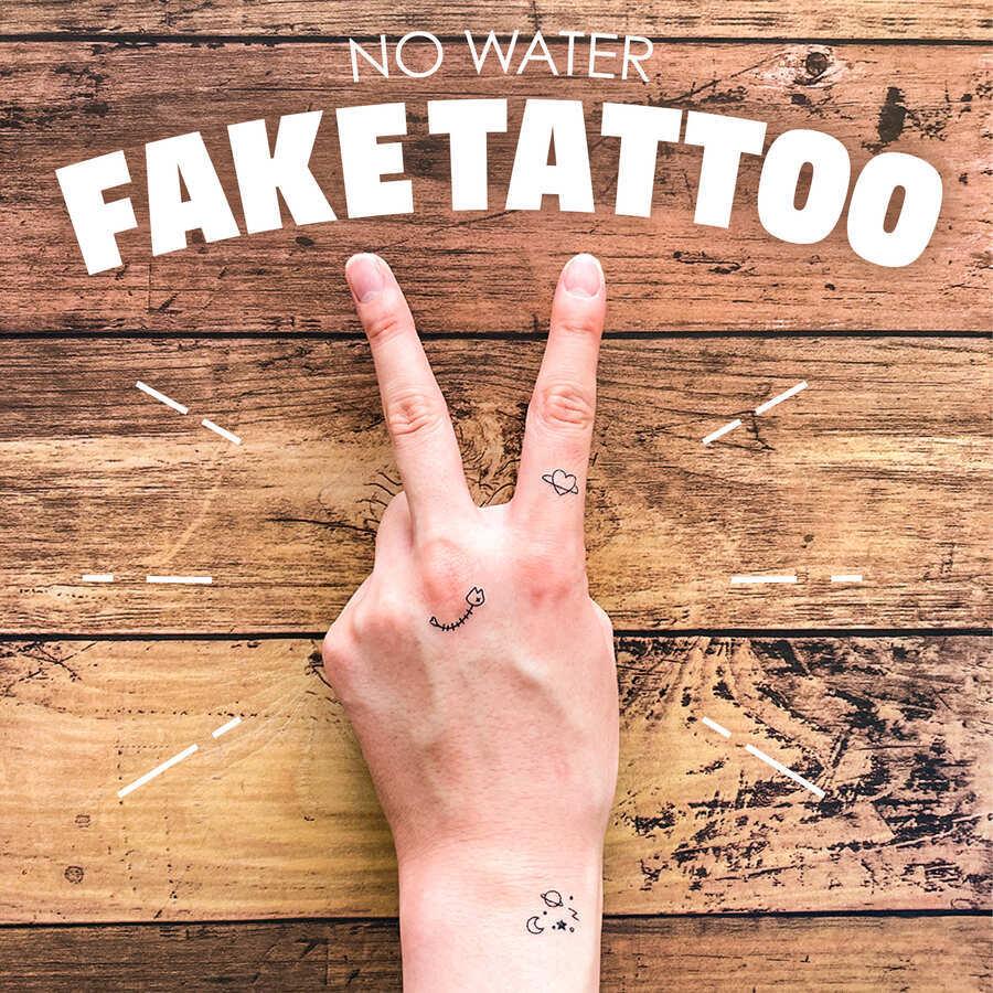 返品不可 Opt 8 ワンポイントタトゥー 2枚組 水無しで貼れる タトゥーシール ボディシール Fake Tattoo おしゃれ かわいい フェス イベント 野外 カウントダウン Materialworldblog Com