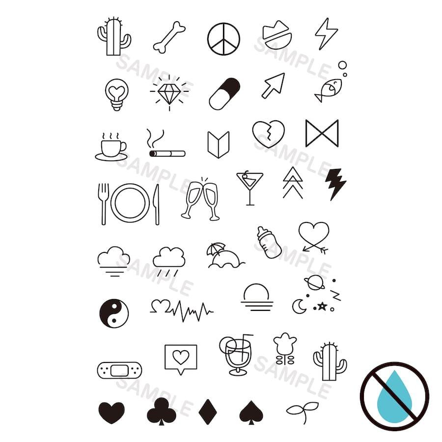 Opt 9 水なしで貼れる 2枚組 タトゥーシール Fake Tattoo ボディシール ワンポイント シンプル おしゃれ かわいい 雷 サボテン フェス イベント ライブ 韓国 Opt9 Ptドリームボックス 通販 Yahoo ショッピング