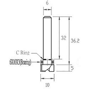 STaXTOOL ガイドベアリング付ストレートビット 10×5 |  | 01