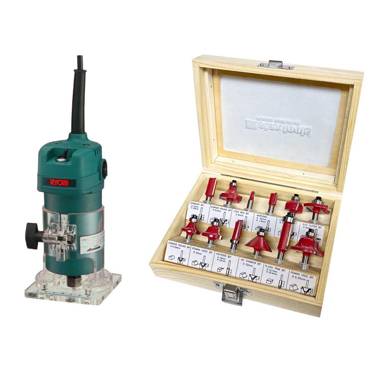 RYOBI トリマ TR-51 ビットセット リョービ（RYOBI） 京セラ（リョービ）TR-51 トリマ＋トリマビット12本