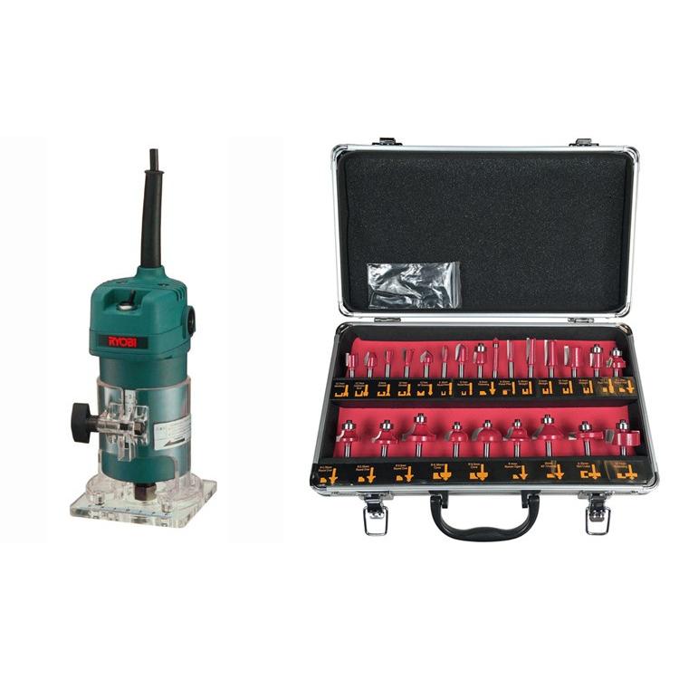 RYOBI トリマ TR-51 ビットセット リョービ（RYOBI） 京セラ（リョービ）TR-51 トリマ＋トリマビット24本