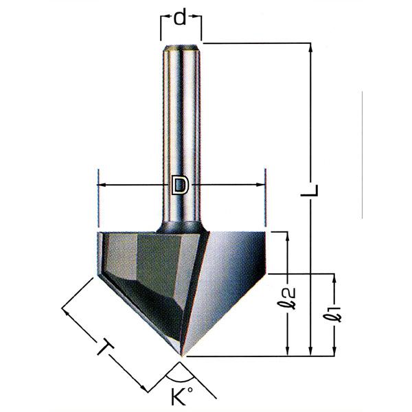 ルータービット・コーナービット Vミゾビット 6×60度 | 