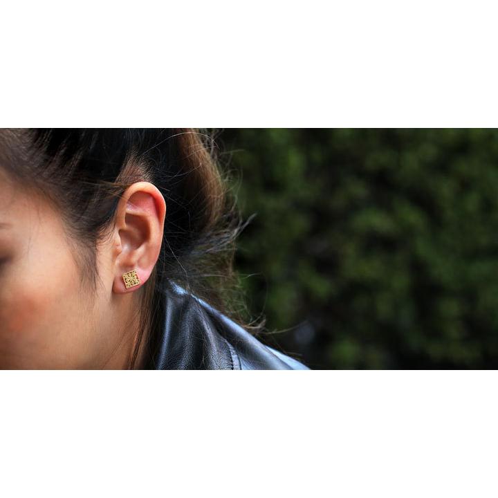 市場 K18 ブランド クローバー ハワイアン 18金 かわいい 幸運 ハワイアンジュエリー ピアス ラッキー 意味 四つ葉