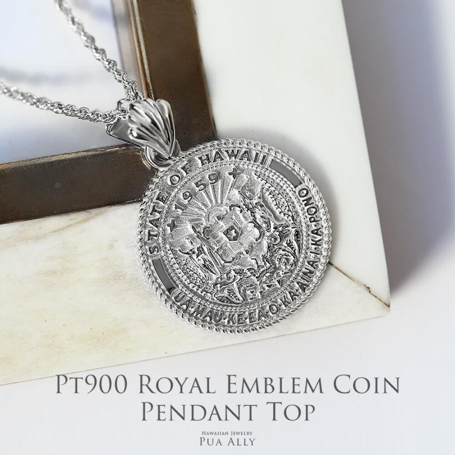 ネックレス プラチナ Pt900 ロイヤルエンブレムコイン トップ チェーン