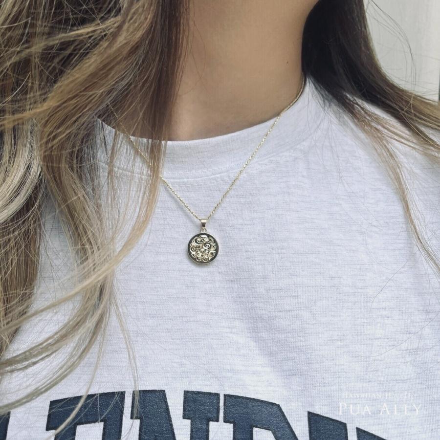 ハワイアンジュエリー K14 サーフデューク コインペンダントトップ