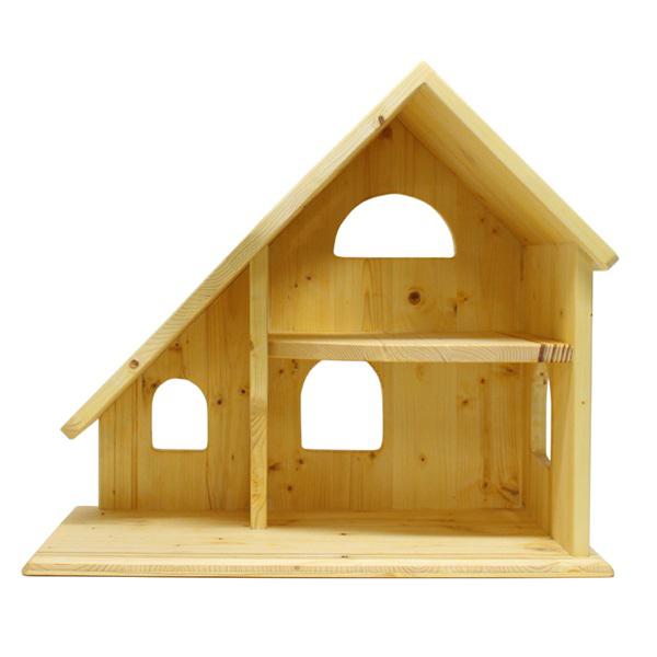 ドライブラッター 人形の家(2階建て) 木のおもちゃ ドールハウス 手作り玩具 天然素材 ナチュラル 創造力 木製インテリア カバの木 二階建て 人形遊び 北欧風