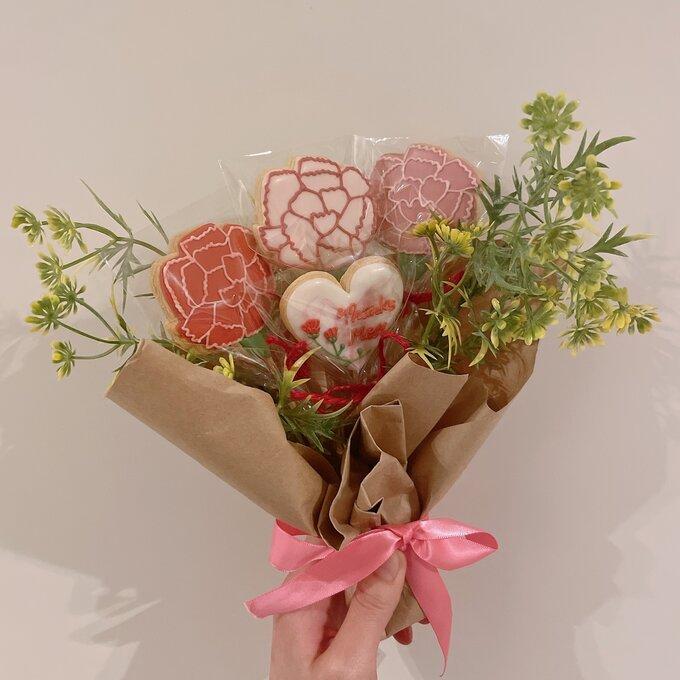 母の日ギフト カーネーションのアイシングクッキーブーケ carnationbouquet puapua cookies 通販