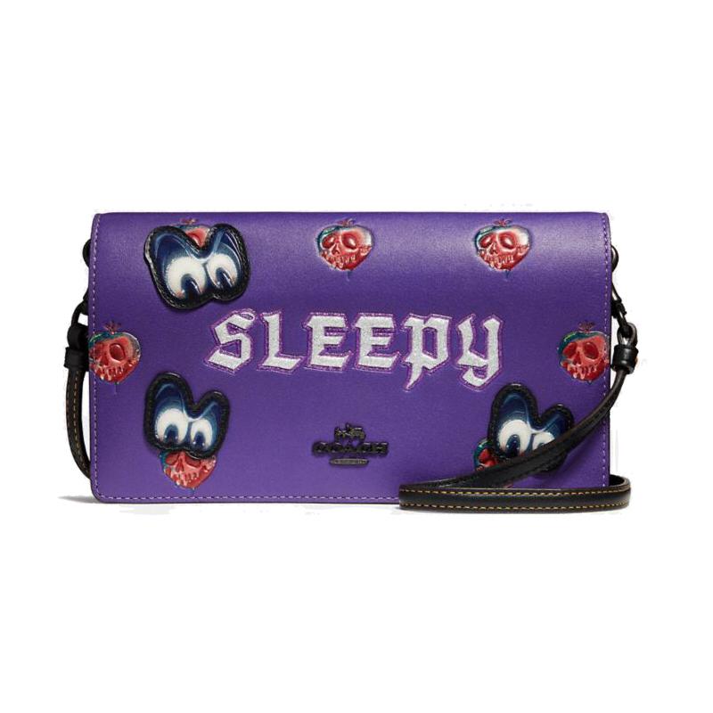 即日発送 2way コーチ ディズニー 2wayショルダーバッグ Bppur Purple 白雪姫 Neruda クラッチバッグ パープル