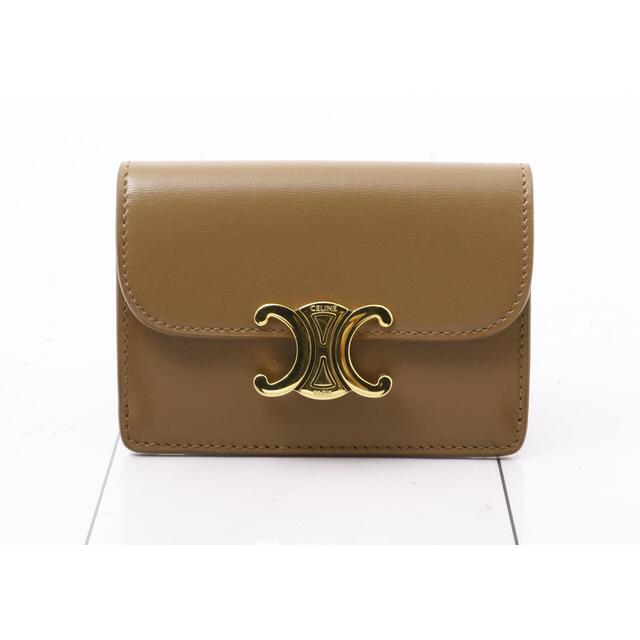 即日発送 特価 セリーヌ カードケース LEATHER BROWN ブラウン系 : 773  
