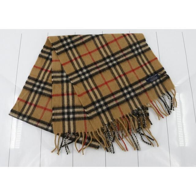 即日発送 特価 バーバリー マフラー CASHMERE ロゴ ブラウンベージュ系  