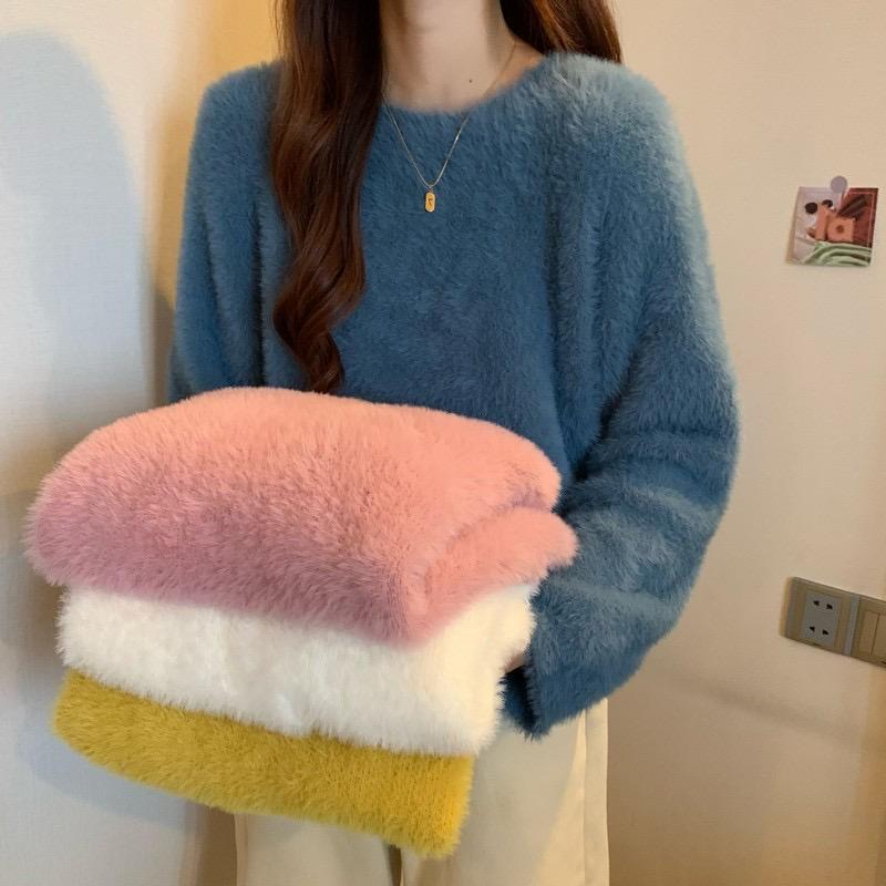 ハイネックセーター ダルメシアン 犬 もこもこ レトロ ラフ 韓国