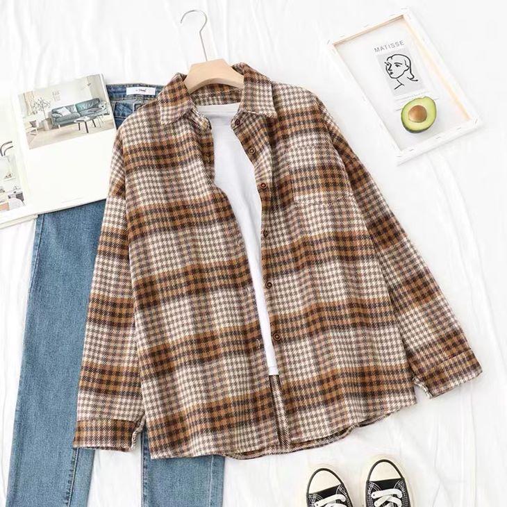 送料無料 チェックシャツ レディース トップス ネルシャツ