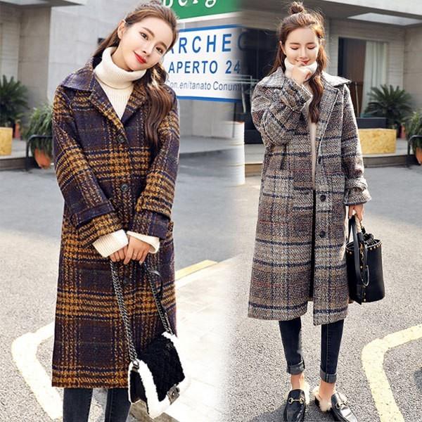 メルトンコート チェスターコート レディース ロング丈 チェック柄 ロングコート サイドスリット 大きいサイズ コクーンコート 秋冬 コート アウター ゆったり Puchi17coat プチ シャレット 通販 Yahoo ショッピング