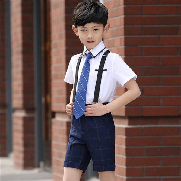フォーマルスーツ 4点セット 男の子 スーツ キッズ 子供 入学式スーツ 上下セット タキシード 夏 演奏会 入園式 卒業式 結婚式 発表会 半袖ワイシャツ 半ズボン :puchi17suit06112:プチ・シャレット 通販 フォーマルスーツ 男の子 キッズスーツ 4点セット 子供スーツセット 半袖 夏 タキシード風 ベビー服 上下セット ワイシャツ ハーフパンツ サスペンダー 蝶ネクタイ 入学式 結婚式 入園式 卒業式 七五三 初節句 お宮参り