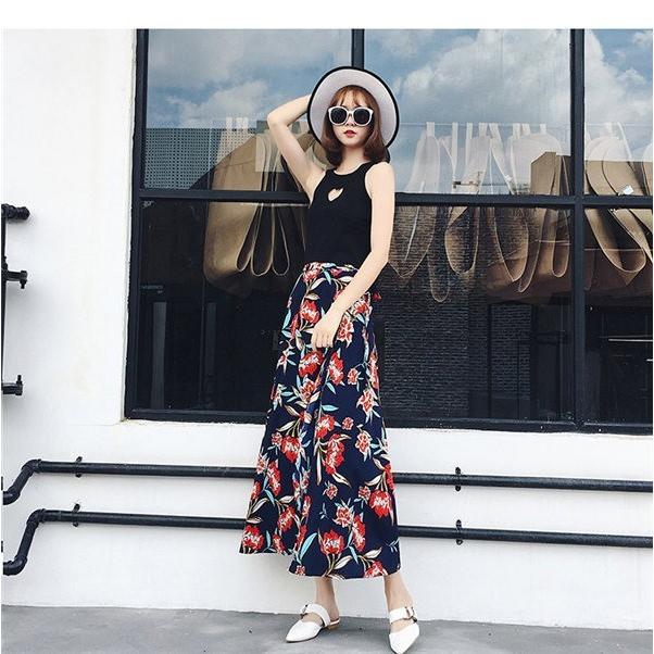 送料無料 巻きスカート ロング レディース 春夏 シフォン 花柄 エスニック柄 リボン マキシ丈 フレア ラップスカート リゾート 大人 Aライン Puchi18skirta プチ シャレット 通販 Yahoo ショッピング