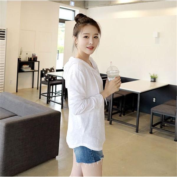 送料無料 パーカー レディース 長袖tシャツ フード付き ロンT