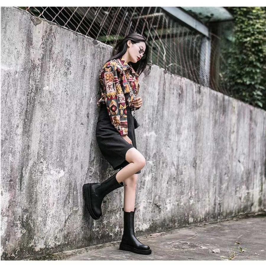 ロングブーツ メンズ レディース ブラック 黒 サイドゴア シューズ カジュアル ブランド シンプル 靴 おしゃれ 人気 定番 マーチン Puchi21shoes02 プチ シャレット 通販 Yahoo ショッピング