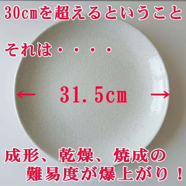 特大 大皿 30cm 越え 粉引 31cm ランチ皿 レンジ可 食洗機対応 美濃焼