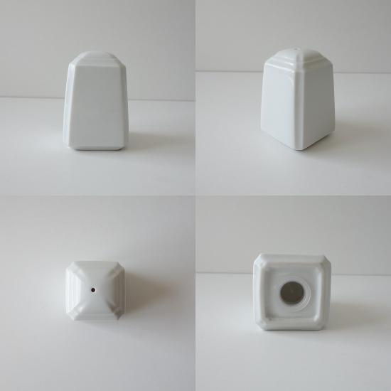 調味料入れ スパイスボトル 陶器 白磁 ホワイト 四角 コショウ