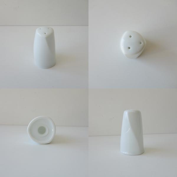 調味料入れ 白磁 ねじり型 胡椒入れ 穴3つ おしゃれ おすすめ かわいい