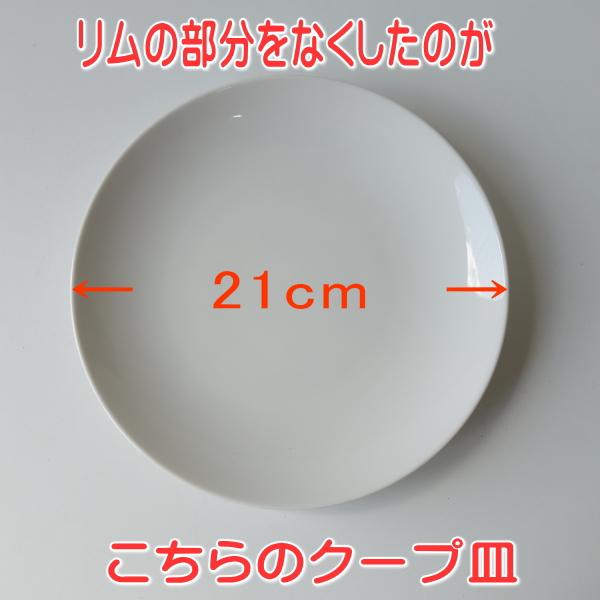 21cm クープ皿 プレート オフホワイト 電子レンジ可 食洗器対応 美濃焼