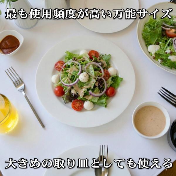 ミルキーホワイト 20cm リム プレート ケーキ皿 レンジ可 食洗機対応
