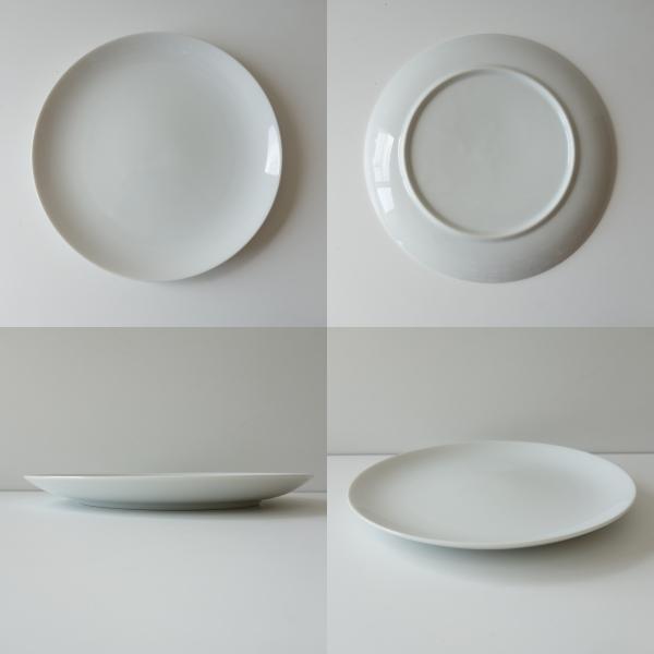 美濃焼 20cm クープ皿 白 トースト皿 サラダ皿 デザート皿 丸皿