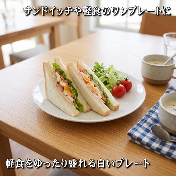 美濃焼 20cm クープ皿 白 トースト皿 サラダ皿 デザート皿 丸皿