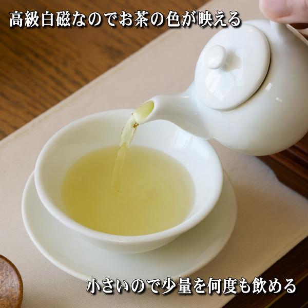 バイカラー 白磁 中国茶 カップ＆ソーサー 美濃焼 日本製 130ml 飲茶