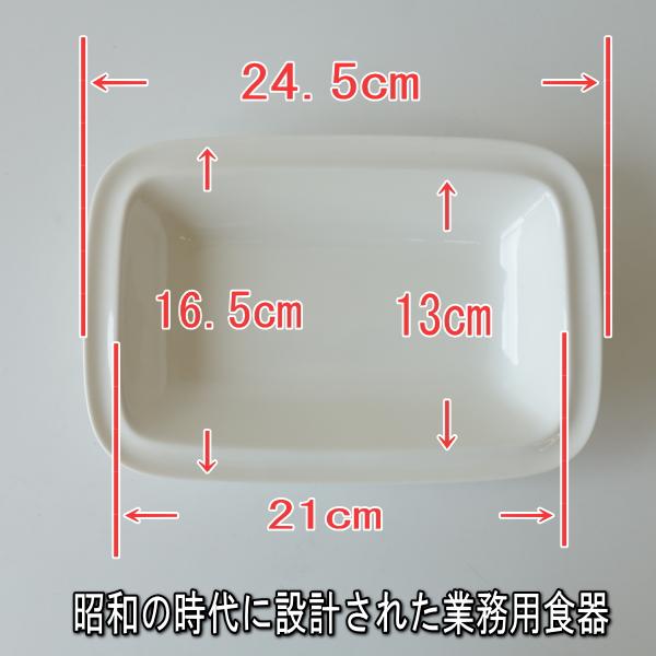 レトロ カフェ風 24cm 長方形 カレー皿 電子レンジ可 食洗機対応 美濃